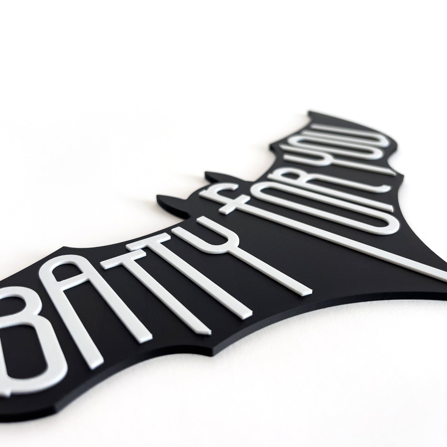 Batty For You - Photo Booth Prop, Halloween Themed, Black & White Sign