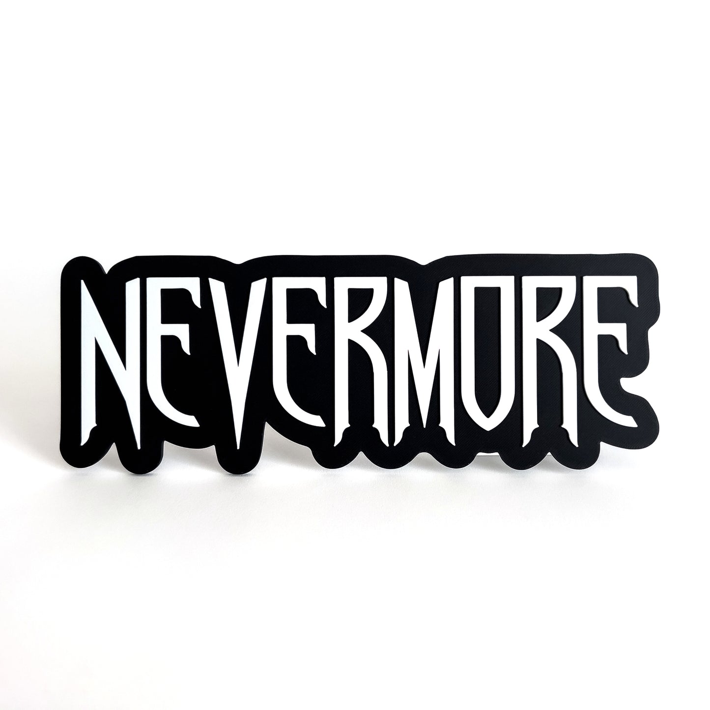 Nevermore - Photo Booth Prop, Halloween Themed, Black & White Sign
