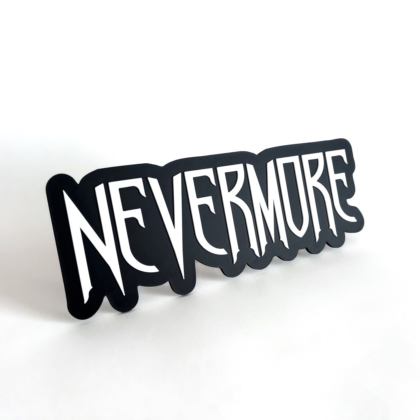 Nevermore - Photo Booth Prop, Halloween Themed, Black & White Sign