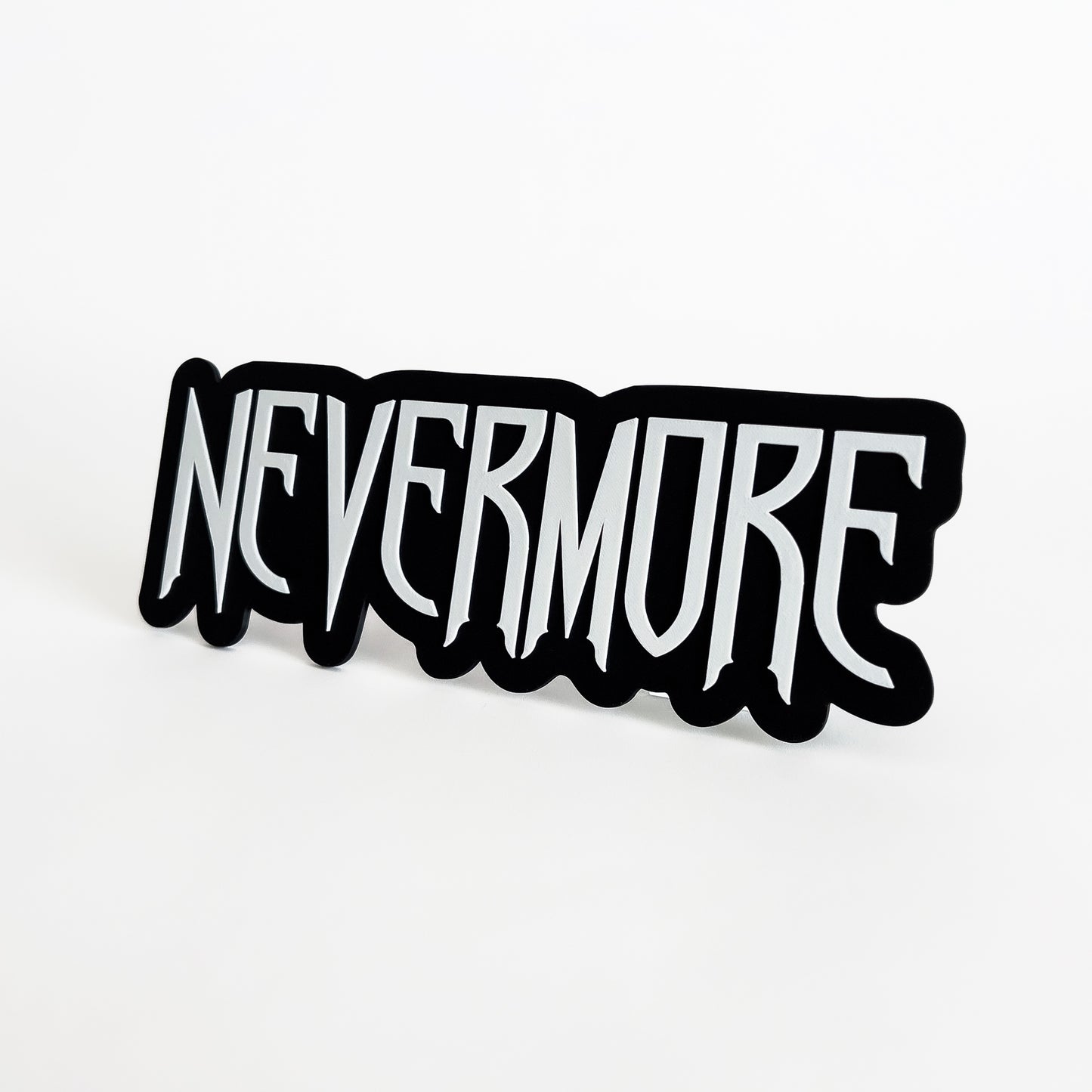 Nevermore - Photo Booth Prop, Halloween Themed, Black & White Sign