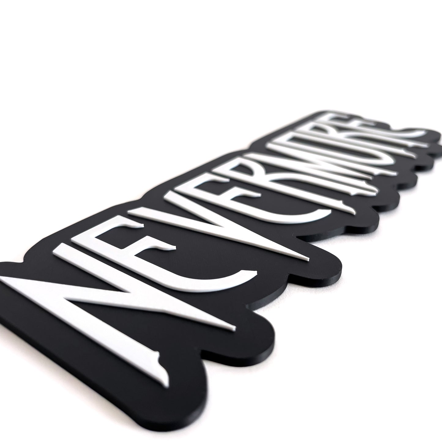 Nevermore - Photo Booth Prop, Halloween Themed, Black & White Sign