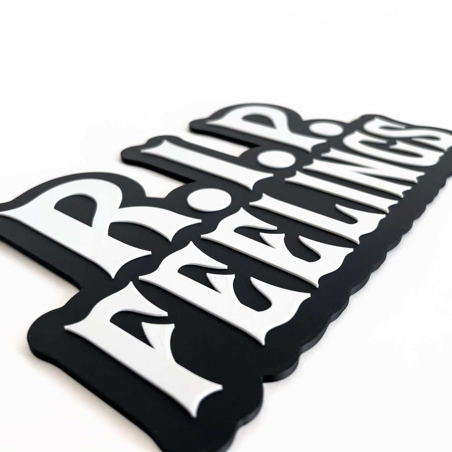 RIP Feelings - Photo Booth Prop, Halloween Themed, Black & White Sign