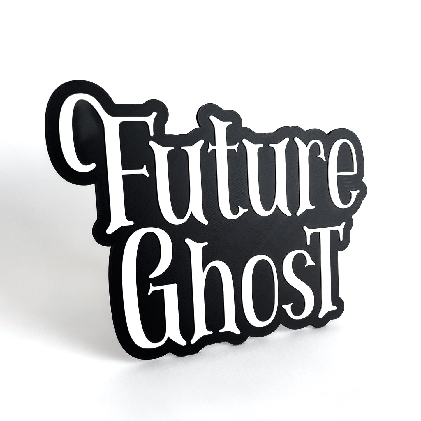 Future Ghost - Photo Booth Prop, Halloween Themed, Black & White Sign