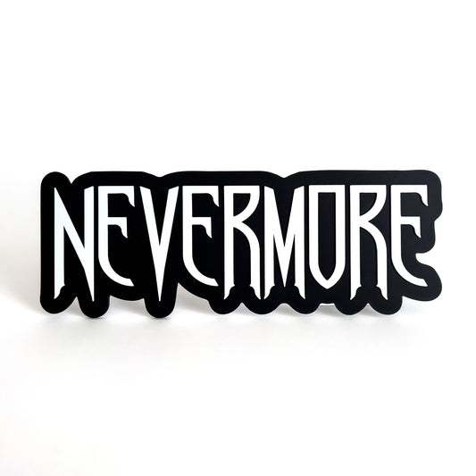 Nevermore - Photo Booth Prop, Halloween Themed, Black & White Sign